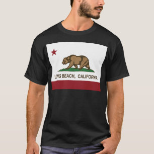 Long Beach California Republic Flag T-shirt