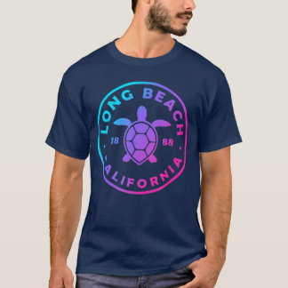 Long Beach California Sea Turtle Tie Dye Beach Vac T-Shirt