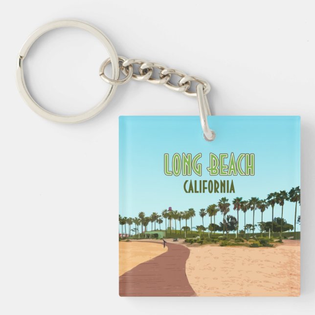 Long Beach California Shoreline Aquatic Park Key Ring (Front)