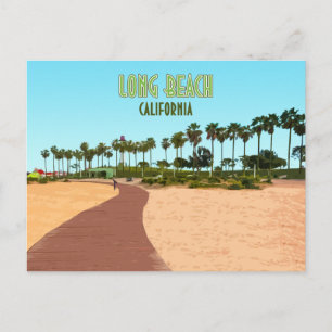 Long Beach California Shoreline Aquatic Park Postcard
