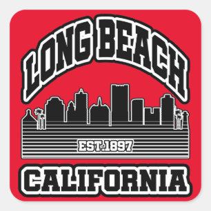 Long Beach,California Square Sticker