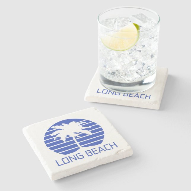 Long Beach California  Stone Coaster (Side)