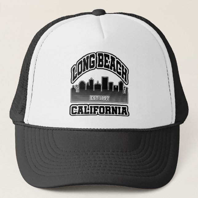 Long Beach,California Trucker Hat (Front)