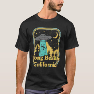 Long Beach California Ufo Alien Hunter 80s State P T-Shirt