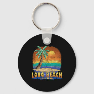 Long Beach California Vintage Distressed Souvenir  Key Ring