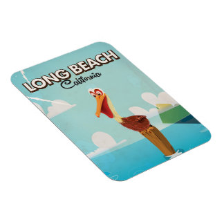 Long Beach California Vintage Pelican travel Magnet