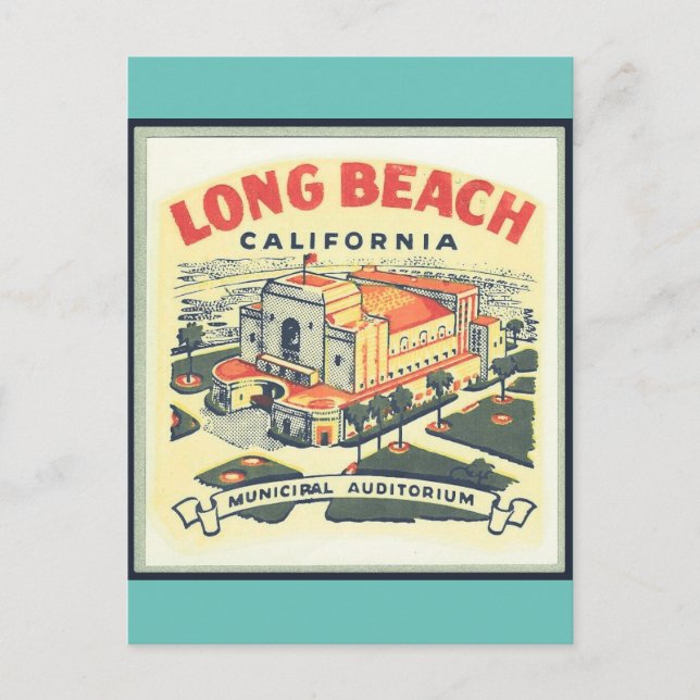 Long Beach California   vintage travel postcard (Front)