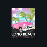 Long Beach California vintage travel poster Canvas Print<br><div class="desc">Long Beach California vintage travel poster. A Classic Californian,  Long Beach auto poster.</div>