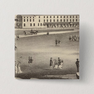 Long Beach House, Long Beach, NJ 15 Cm Square Badge