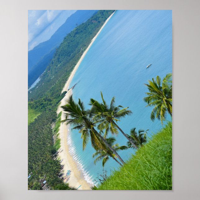Long Beach in San Vicente Palawan Philippines Poster (Front)