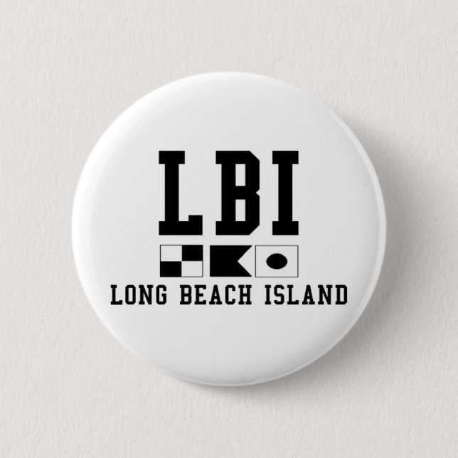 Long Beach Island 6 Cm Round Badge (Front)