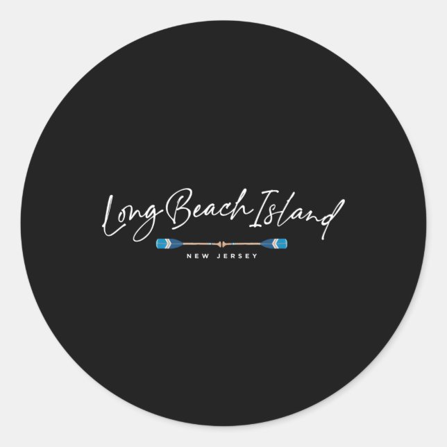 Long Beach Island Lbi New Jersey Beach Classic Round Sticker (Front)
