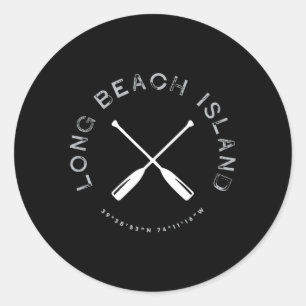 Long Beach Island Lbi New Jersey Classic Round Sticker