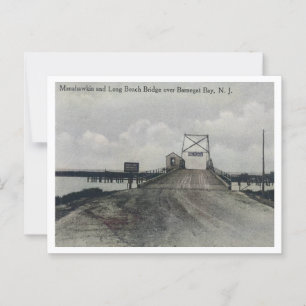 Long Beach Island LBI NJ Barnegat Bay Bridge 1910s Postcard