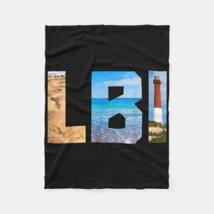 Long Beach Island New Jersey Lbi Vintage _1 Fleece Blanket