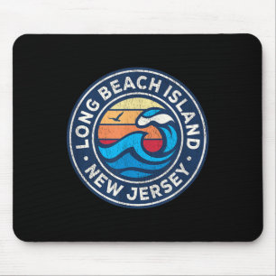 Long Beach Island New Jersey Nj Vintage Nautical W Mouse Mat