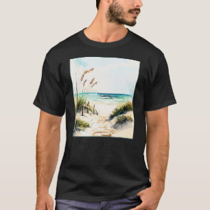 Long Beach Island New Jersey NJ Vintage Nautical W T-Shirt