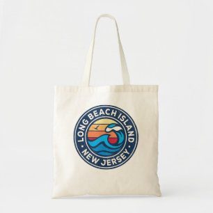 Long Beach Island New Jersey NJ Vintage Nautical W Tote Bag