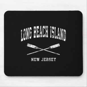 Long Beach Island New Jersey Vintage Nautical Cros Mouse Mat