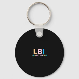 Long Beach Island Nj Colorful Vacation Key Ring