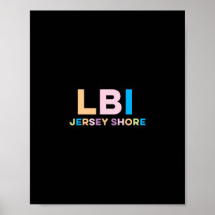 Long Beach Island Nj Colorful Vacation Poster