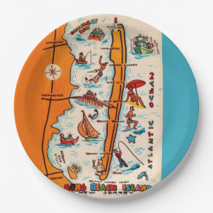 Long Beach Island NJ  Paper Plate