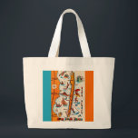 Long Beach Island NJ Tote Bag<br><div class="desc">Colourful,  fun retro postcard map of Long Beach Island,  New Jersey repurposed on a large beach tote!  Purchase as is or customise / personalise the back.</div>