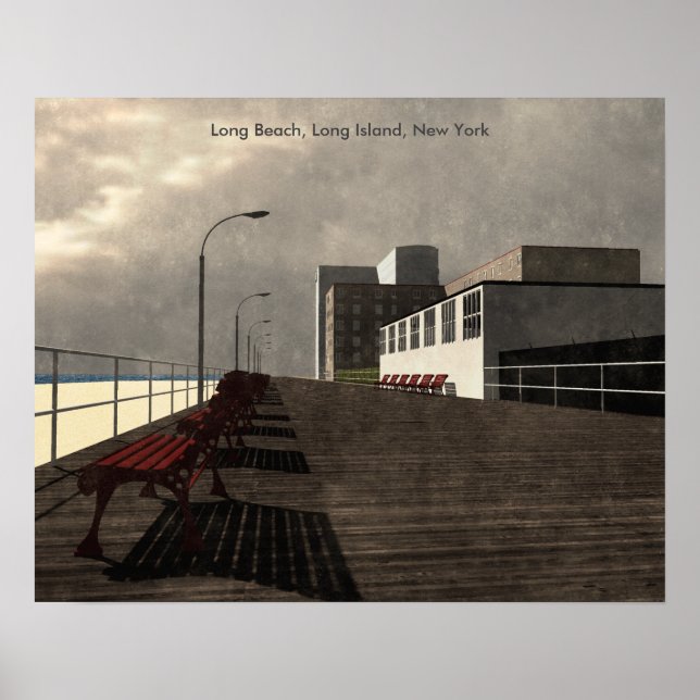 Long Beach, Long Island, New York Poster (Front)