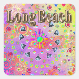 Long Beach Lucky Golden Sticker
