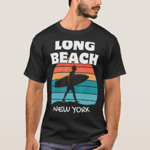 LONG BEACH NEW YORK SURF VINTAGE SUNSET SURFING T-Shirt