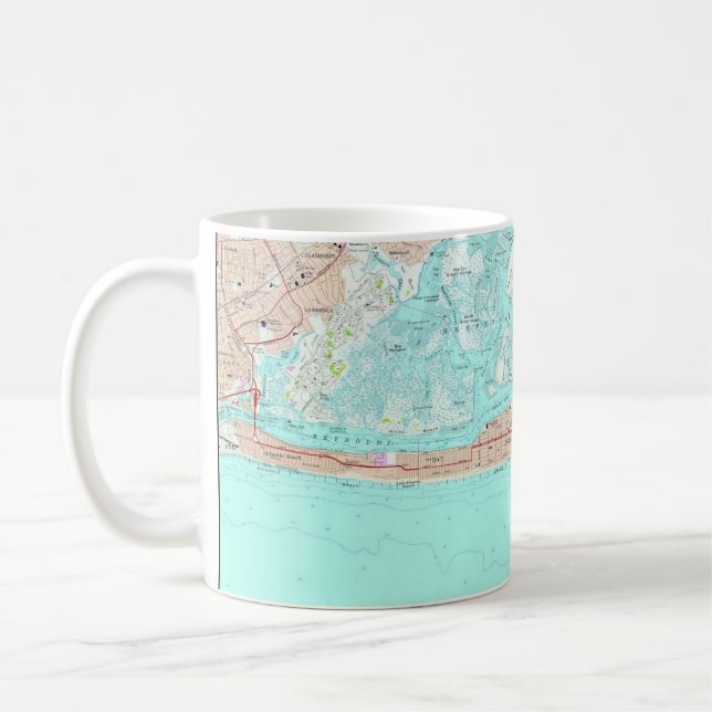 Long Beach, NY Map Mug (Left)