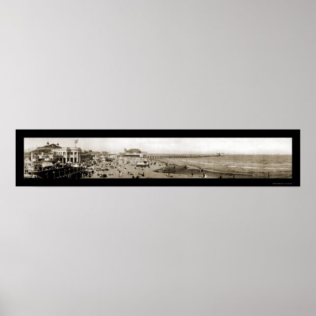 Long Beach Pier CA Photo 1907 Poster (Front)