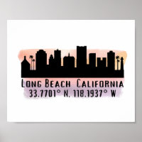 Long Beach Skyline Latitude and Longitude  