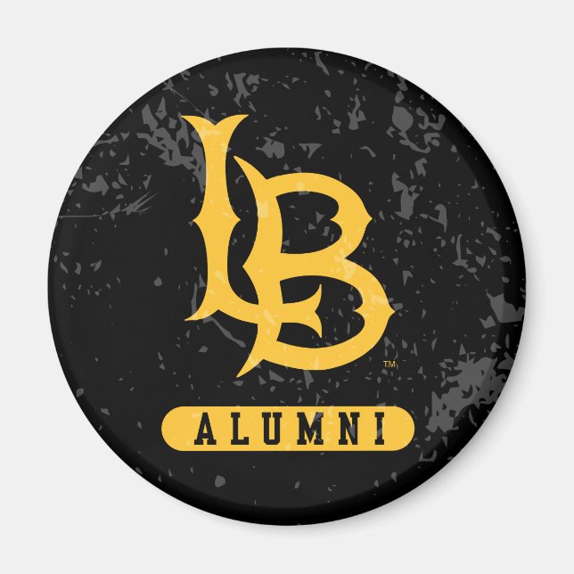 Long Beach State Alumni Distressed Magnet (Front)