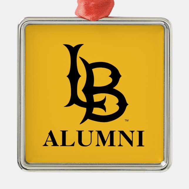 Long Beach State Alumni Metal Tree Decoration (Front)