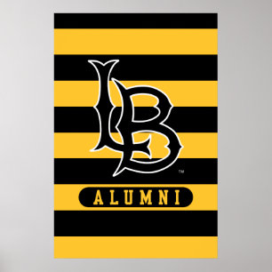 Long Beach State Alumni Stripes Poster