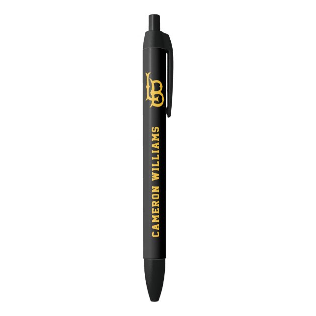 Long Beach State Logo Black Ink Pen (Bottom (Vertical))