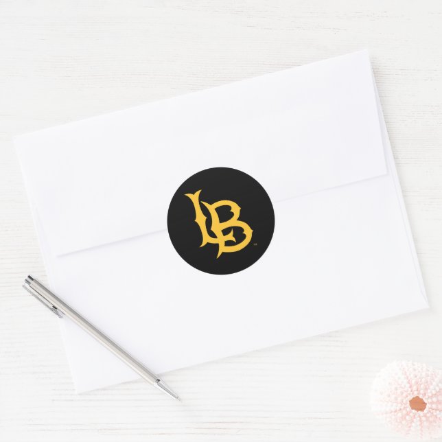 Long Beach State Logo Classic Round Sticker (Envelope)