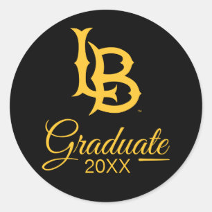 Long Beach State Logo Graduation Classic Round Sticker