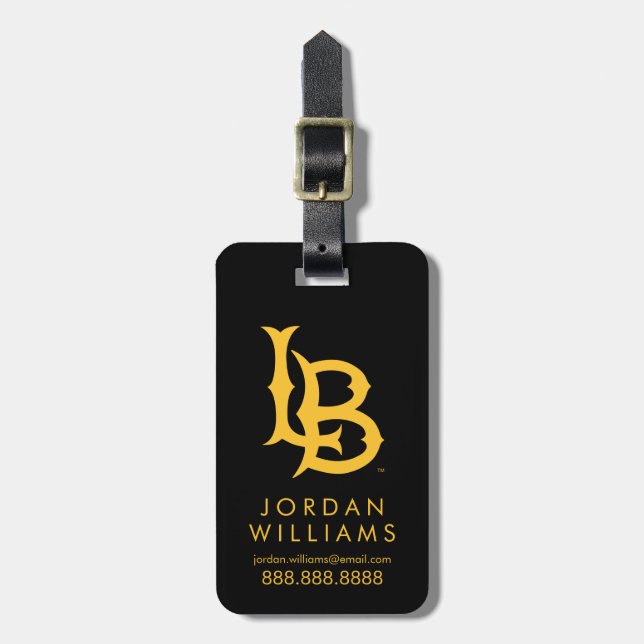 Long Beach State Logo Luggage Tag (Front Vertical)