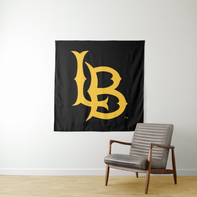 Long Beach State Logo Tapestry (In Situ)