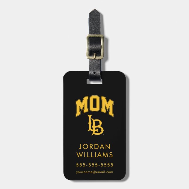 Long Beach State Mom Luggage Tag (Front Vertical)