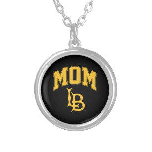 Long Beach State Mom Silver Plated Necklace