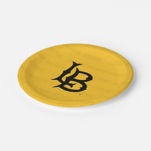 Long Beach State Watermark Paper Plate