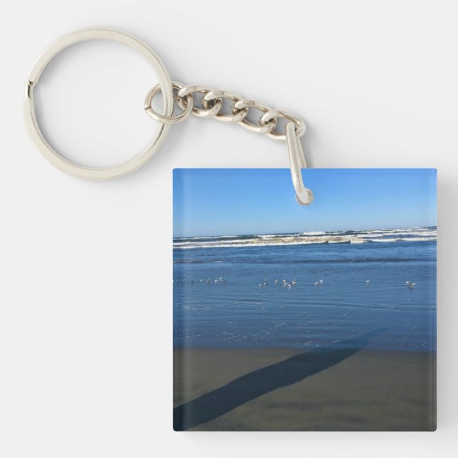 Long Beach, Washington Key Ring (Front)