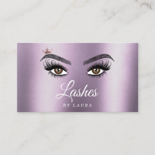 Long Beautiful Lashes Eyes and Brows Hand drawn Business Card