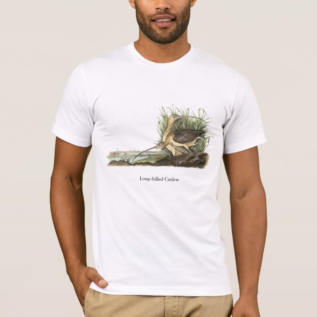Long-billed Curlew, John Audubon T-Shirt (Front)