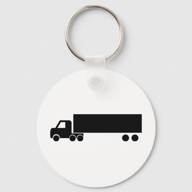 long black truck icon key ring (Front)