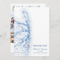 Long Branch New Jersey Map Wedding Photo Flat