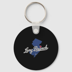 Long Branch New Jersey Nj Map  Key Ring
